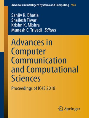 cover image of Advances in Computer Communication and Computational Sciences